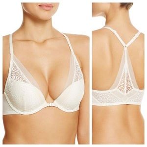 Calvin Klein plunge bra 32B, ivory